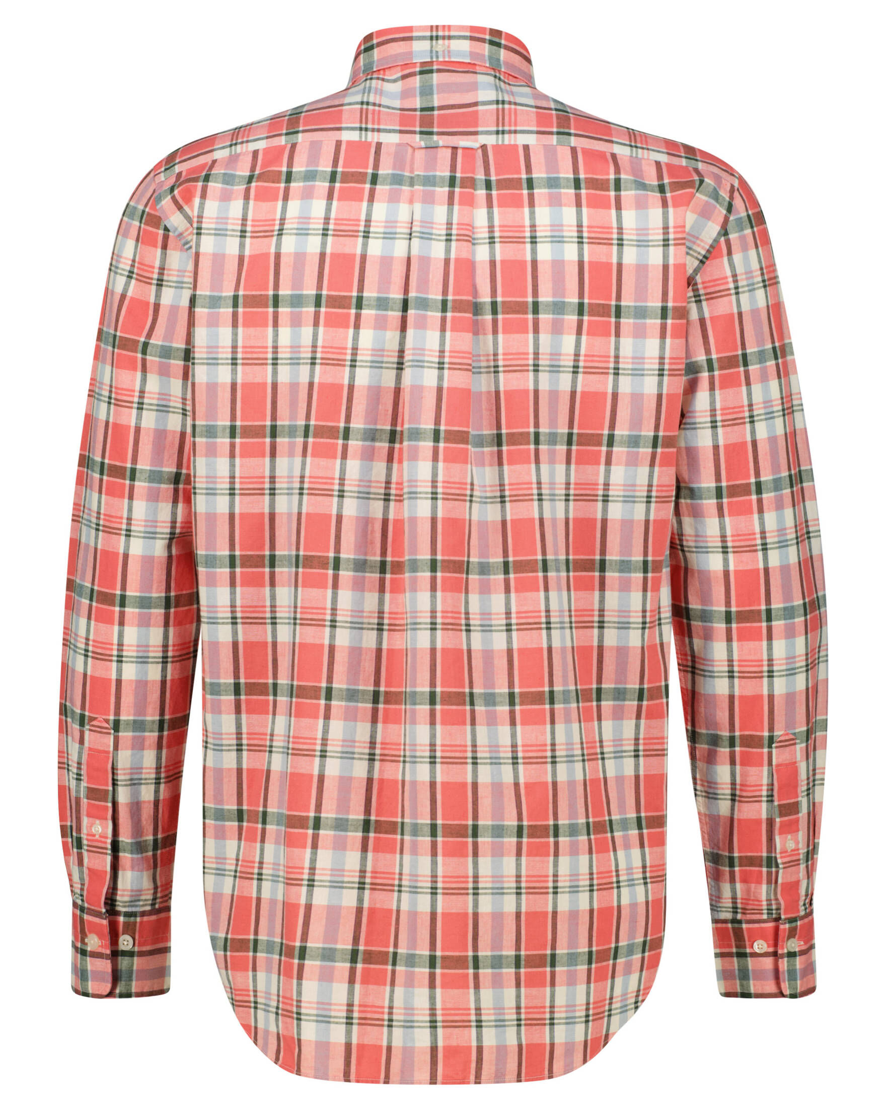 Gant| Herren Hemd mit Leinen REG COTTON LINEN CHECK SHIRT Regular Fit Langarm
