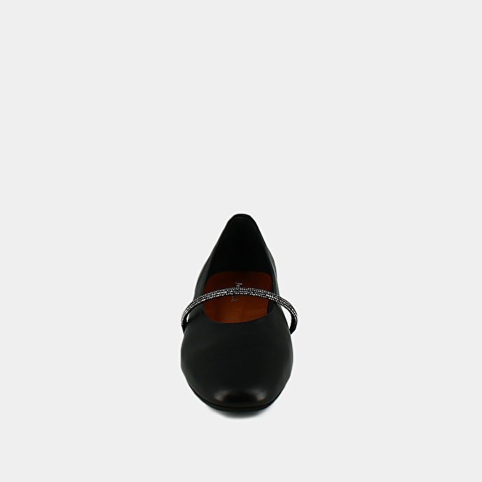Ballerines à brides  en cuir noir