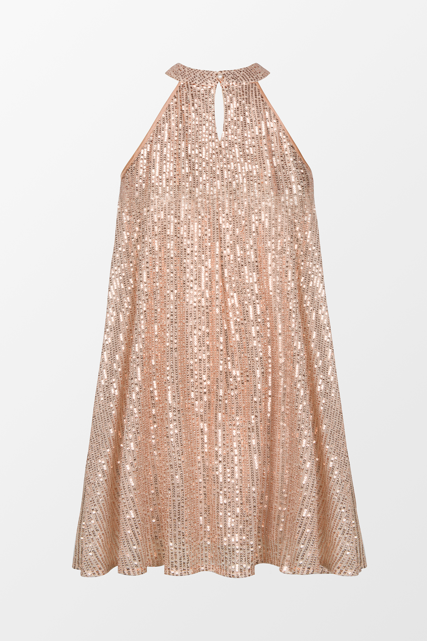 Robe à col licou et pœillettes