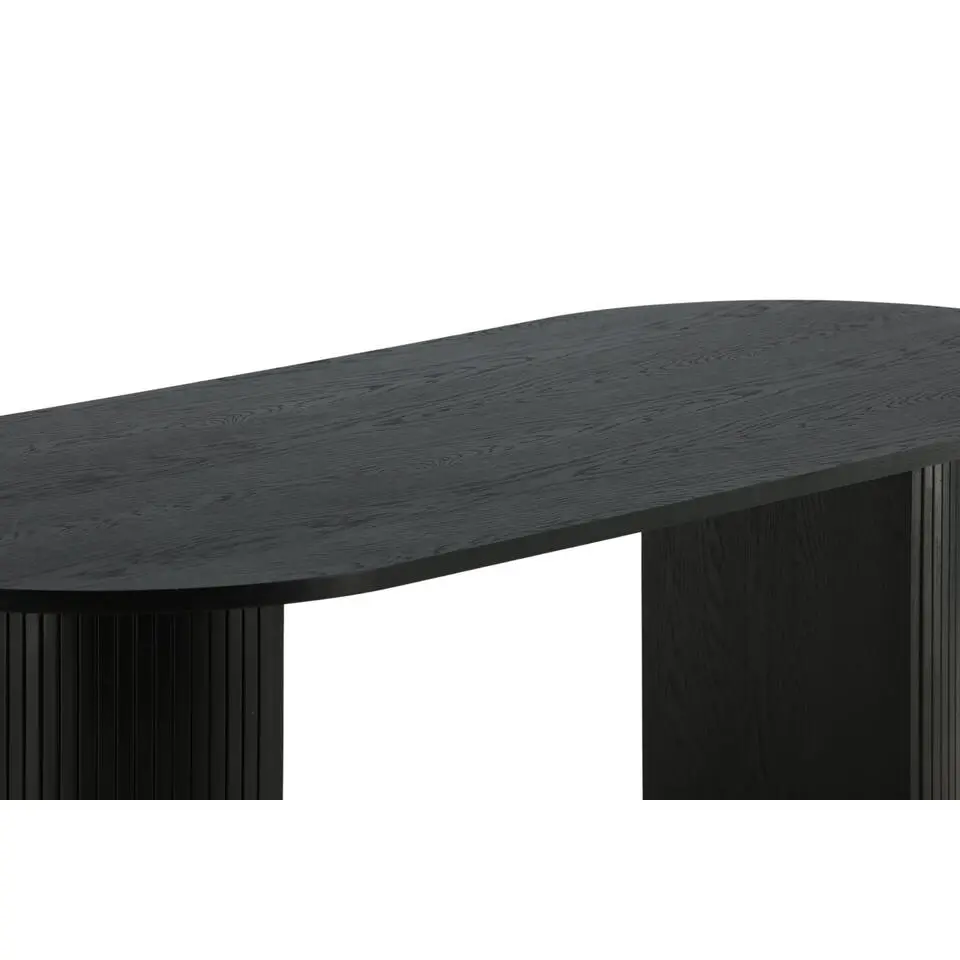 Eettafel Ovaal Zwart 200cm - Fineer - Scandinavisch