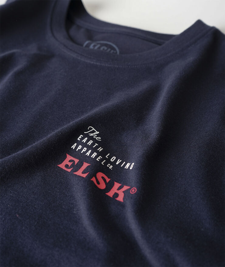 ELSK EARTH LOVING MEN'S BRUSHED T-SHIRT 100 dark navy