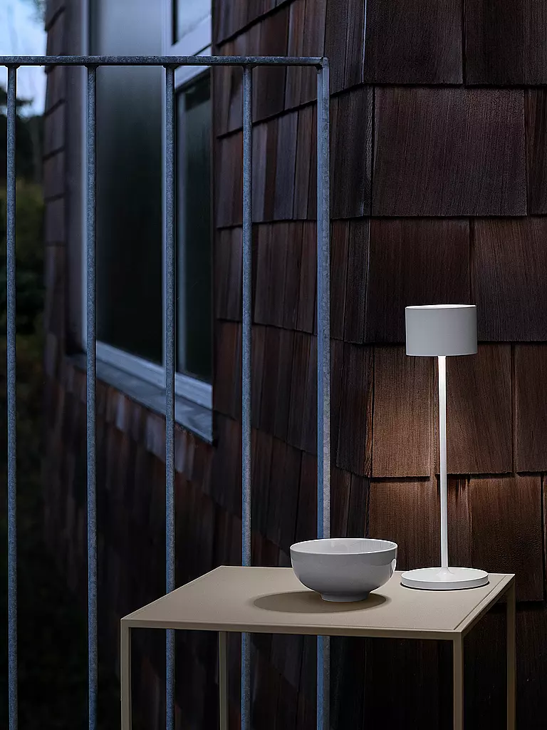 BLOMUS Mobile LED Stehleuchte FAROL 33,5cm Warm Grey grau