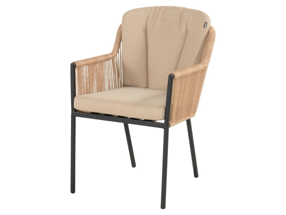 Hartman Cairo Twisted wicker dining tuinstoel - Black