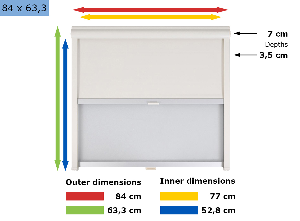 Remis Remiflair I combirollo cream - 84 x 63,3 cm