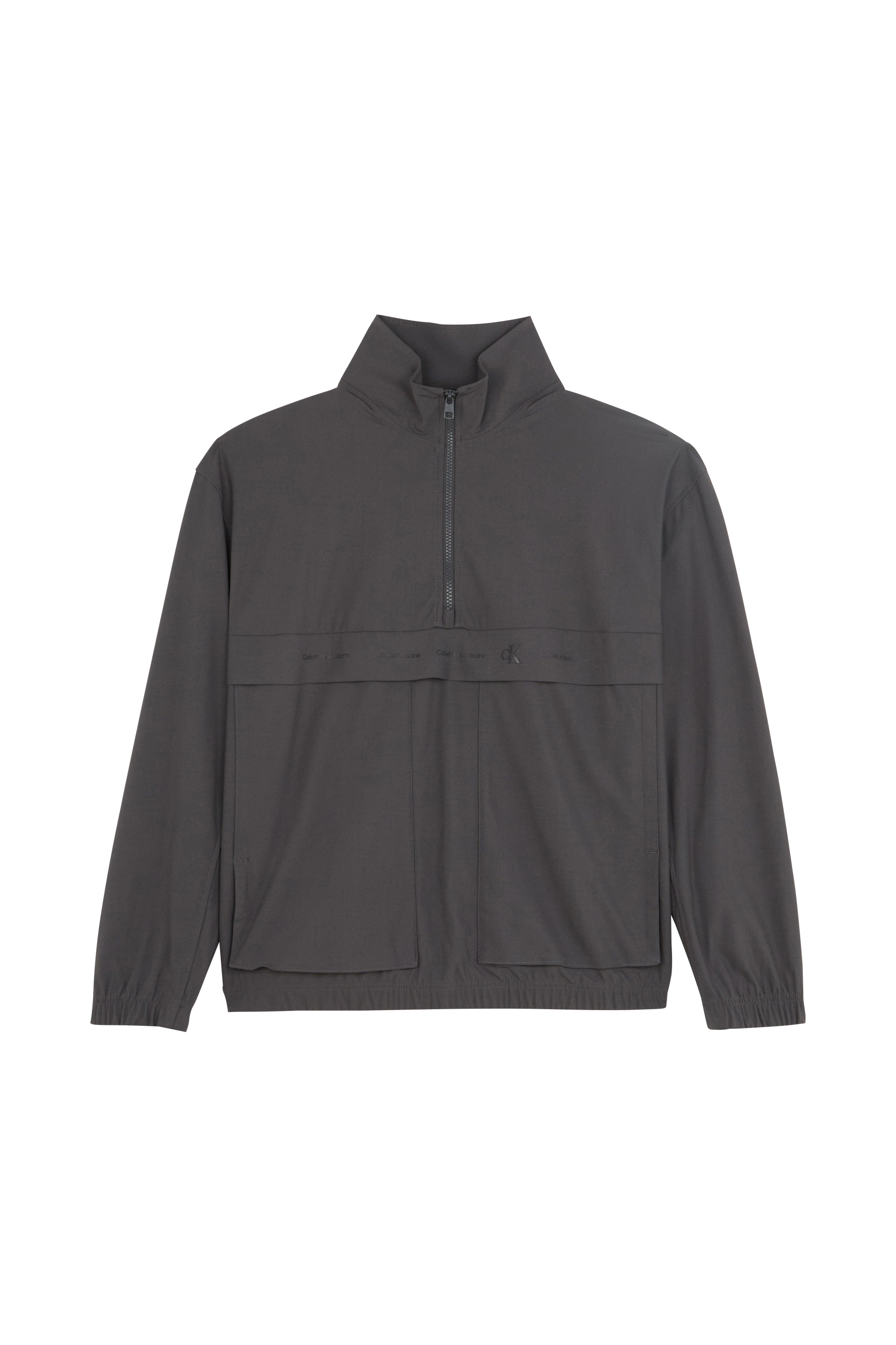 CALVIN KLEIN JEANS Hoodie demi zip TECHNICAL LOGO REPEA Gris