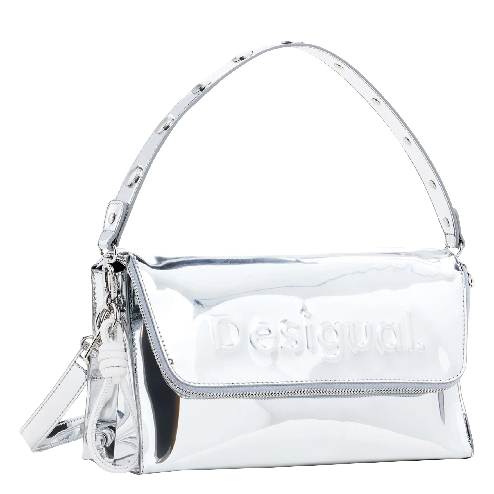 Sac bandoulière effet cuir à logo | Noir