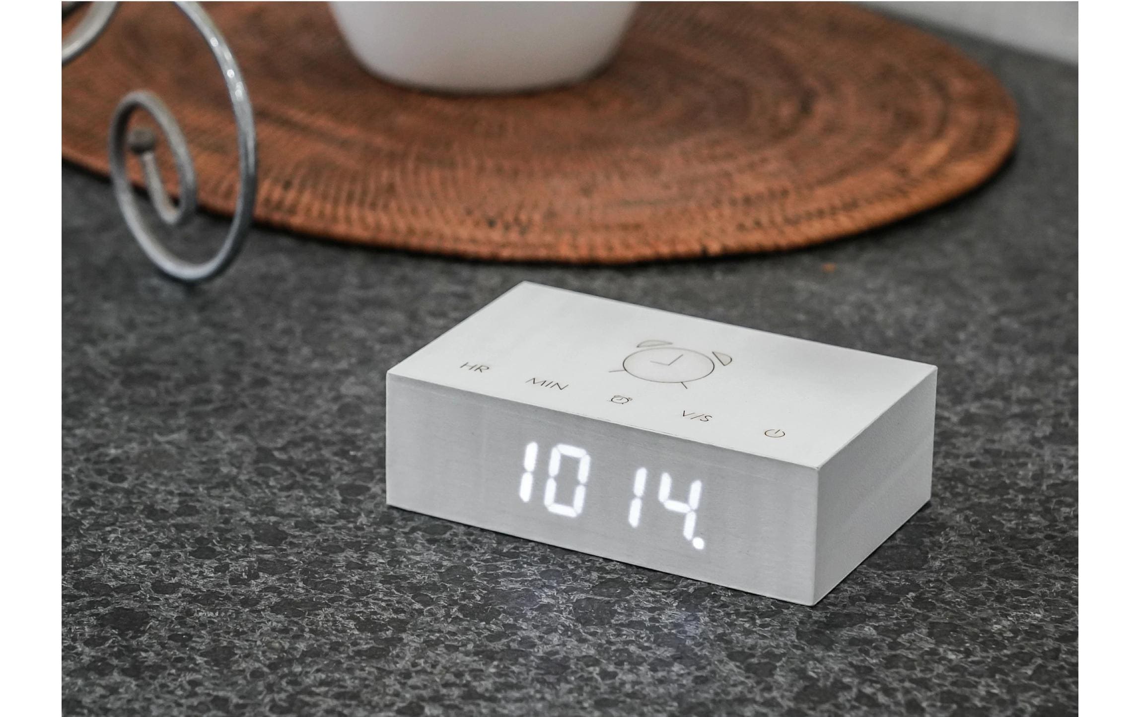 Digitalwecker Flip Click Clock WeissWecker
