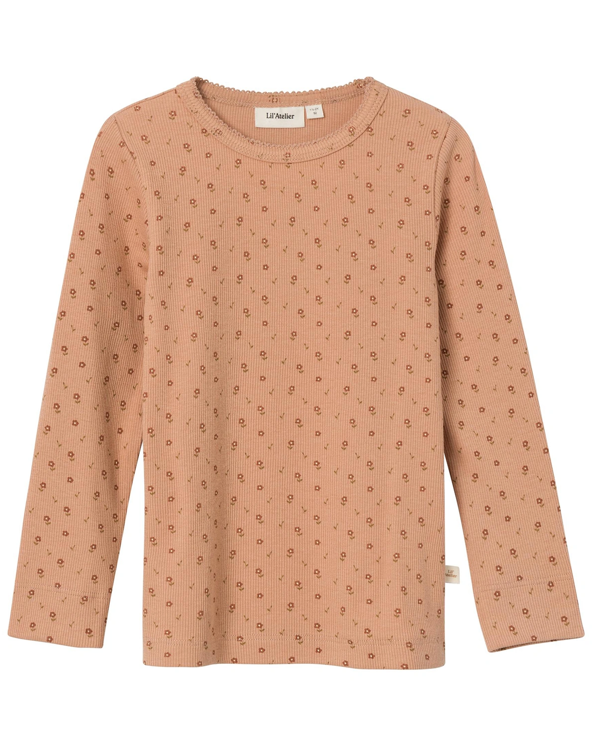 Langarmshirt NMFGAGO LIL FLOWERS in nougat
