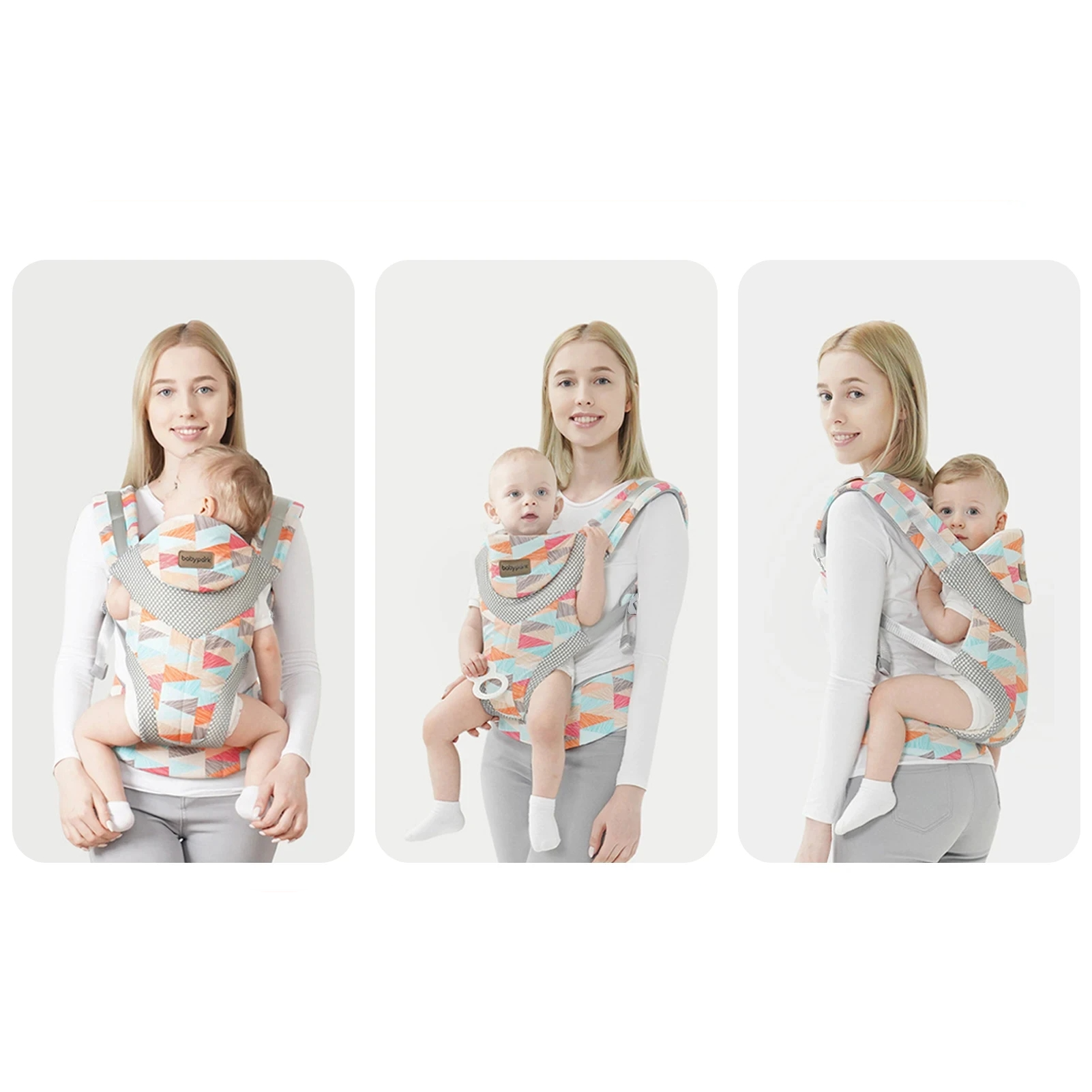 Ergonomische Babytrage Kleinkinder Tragesystem für Neugeborene mit Verstellbarem Hüft- / Schultergurt - Camouflage
