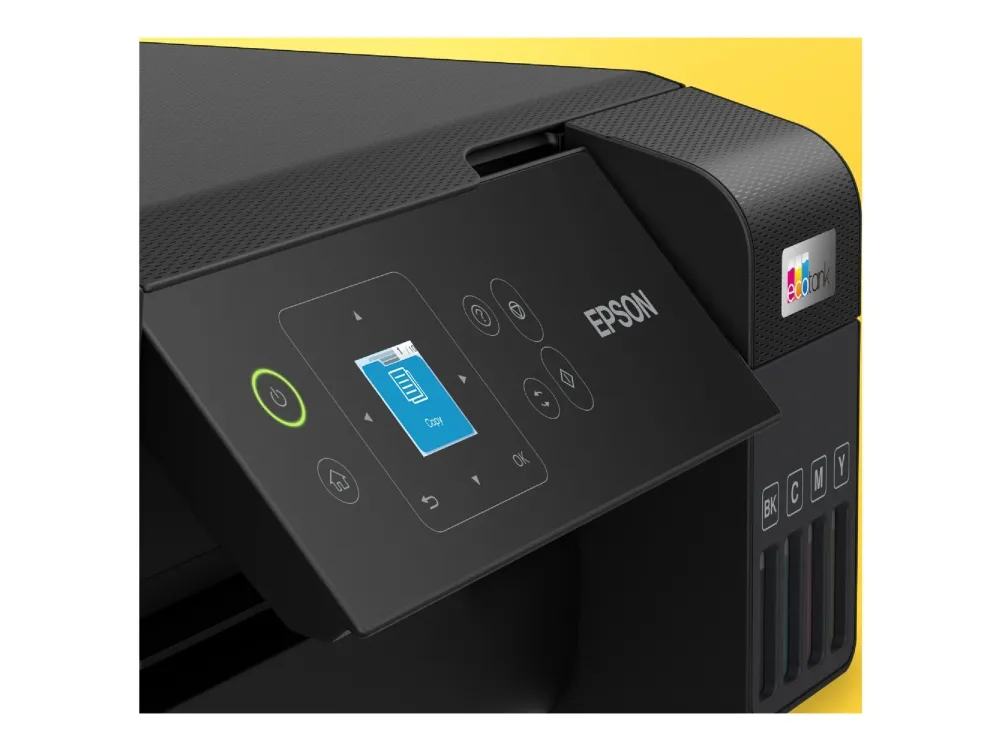 Epson EcoTank ET-2840 - Multifunktionsprinter - farve - blækprinter - ITS - A4 (medie) - op til 15 spm (udskriver) - 100 ark - Wi-Fi, USB - sort