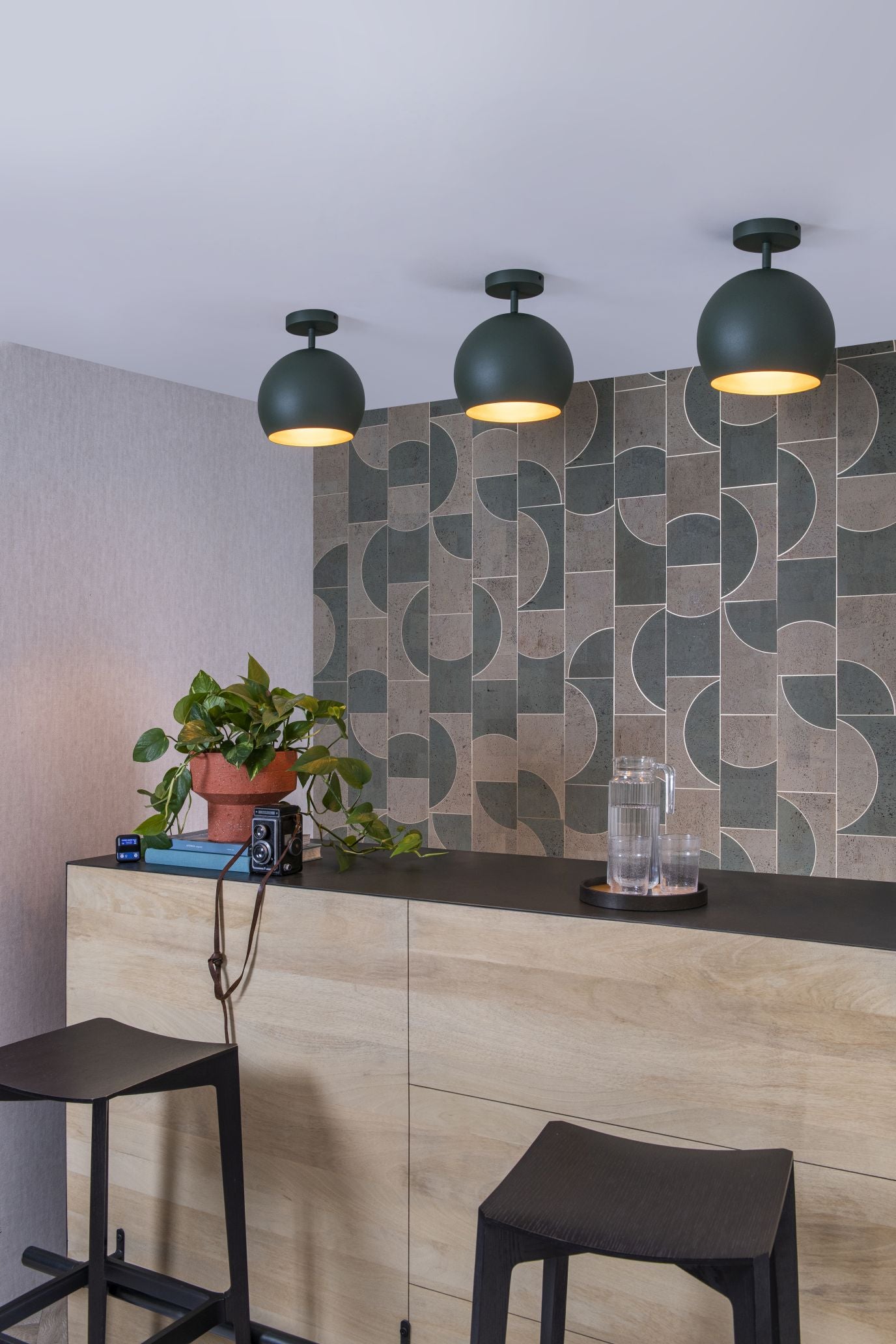Bink plafondlamp Ã25 groen