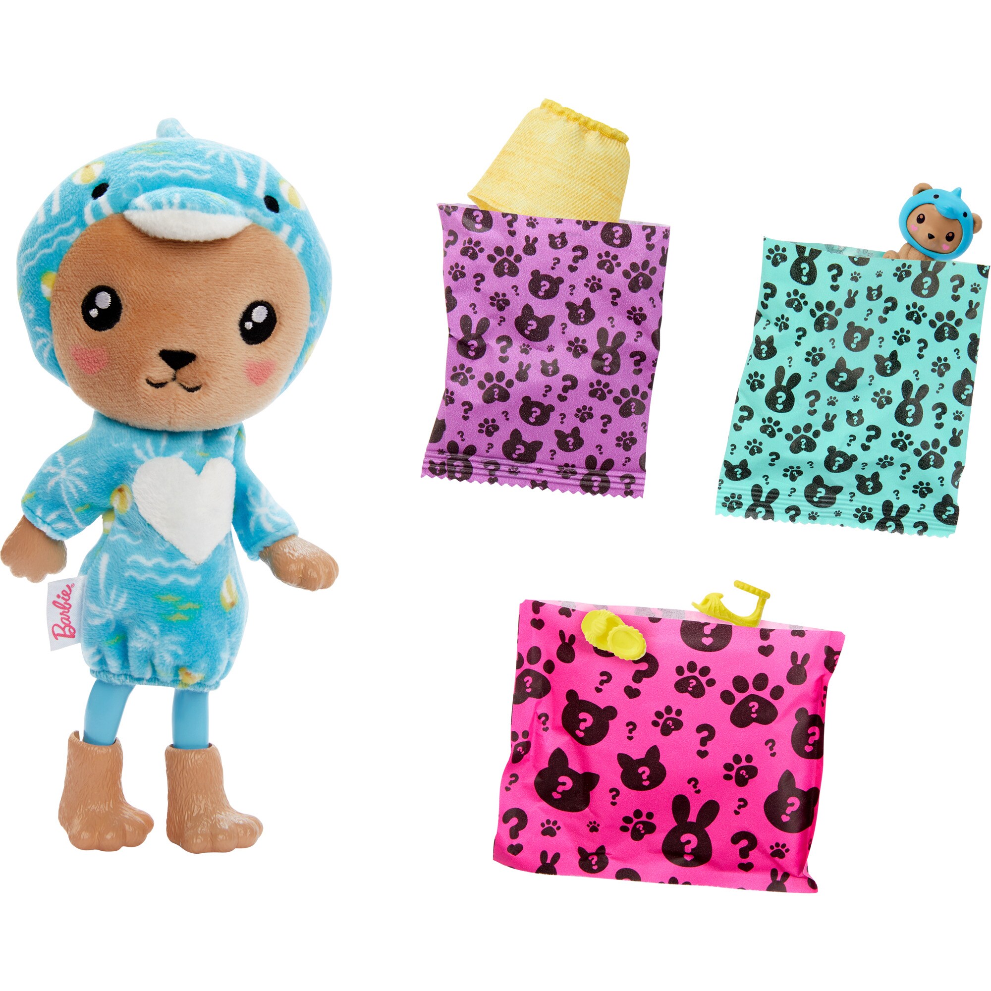 Mattel Puppe Barbie Cutie Reveal Chelsea Costume Cuties Serie - Teddy Dolphin