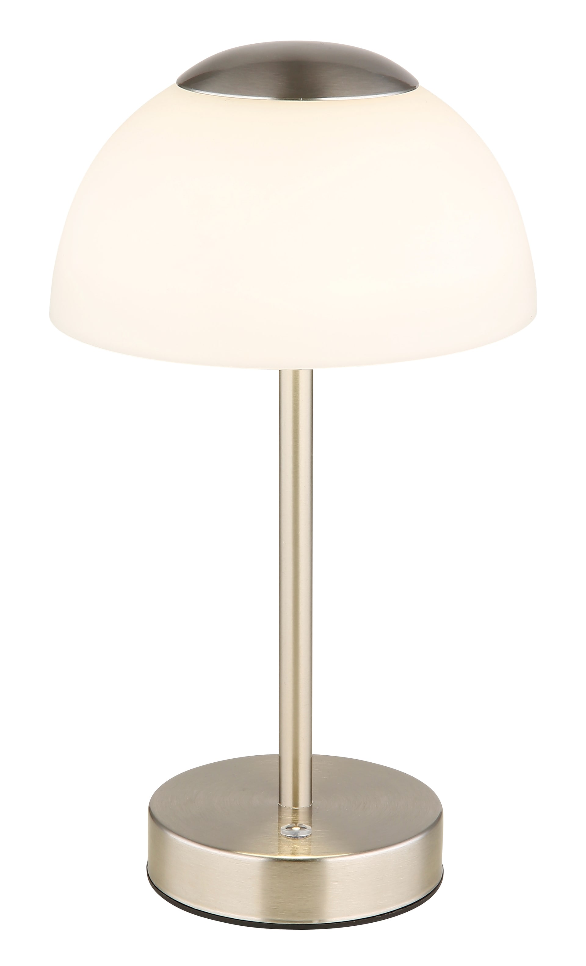 GLOBO Akku LED Tischlampe SAMIRA 31 cm nickelfarbig