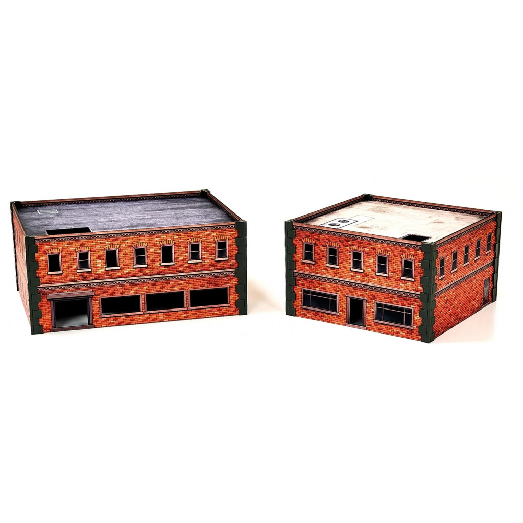 Metropolis Cityscape Medium Square & Large Rectangle Brick Buildings