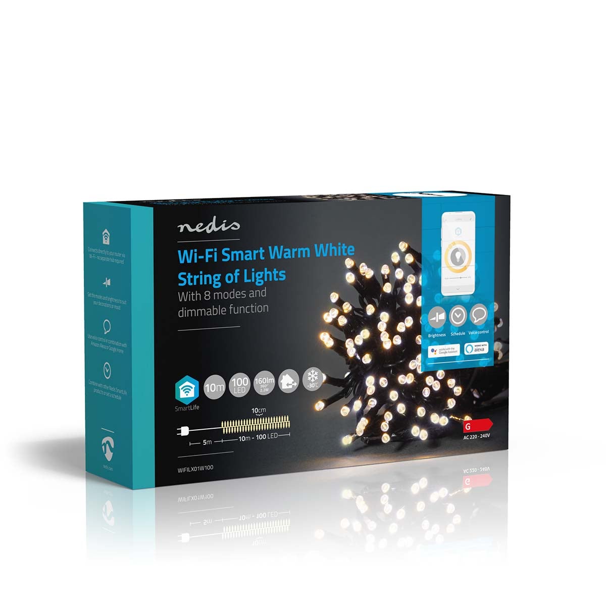 Nedis SmartLife Decoratieve LED lichtslang iOS/Android 10 meter 100 LED's