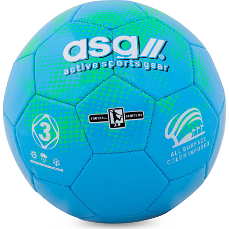 ASG fodbold str. 3 - blå/grøn