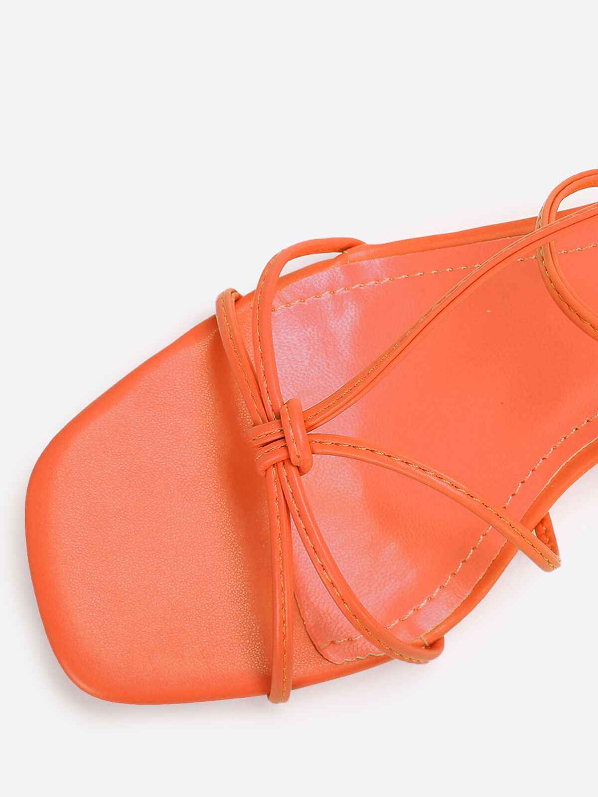 Sandales à brides entrelacées- orange