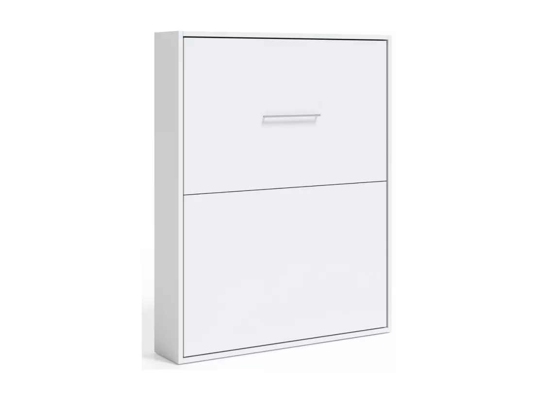 Lit escamotable vertical Banila-Couleur Gris ciment-140x190
