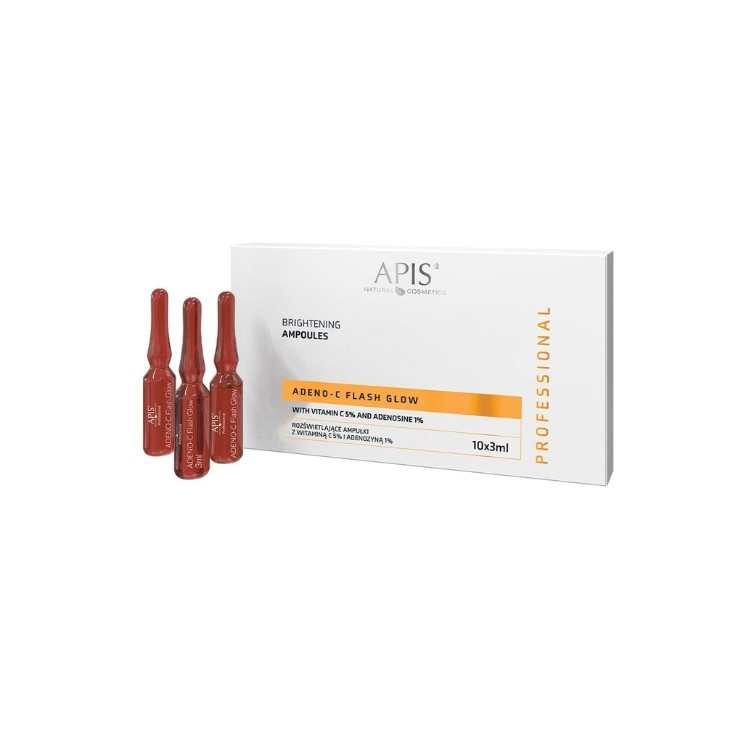 Apis Adeno-C Flash Glow rozświetlające Ampułki do twarzy z Witaminą C i adenozyną 10x3ml
