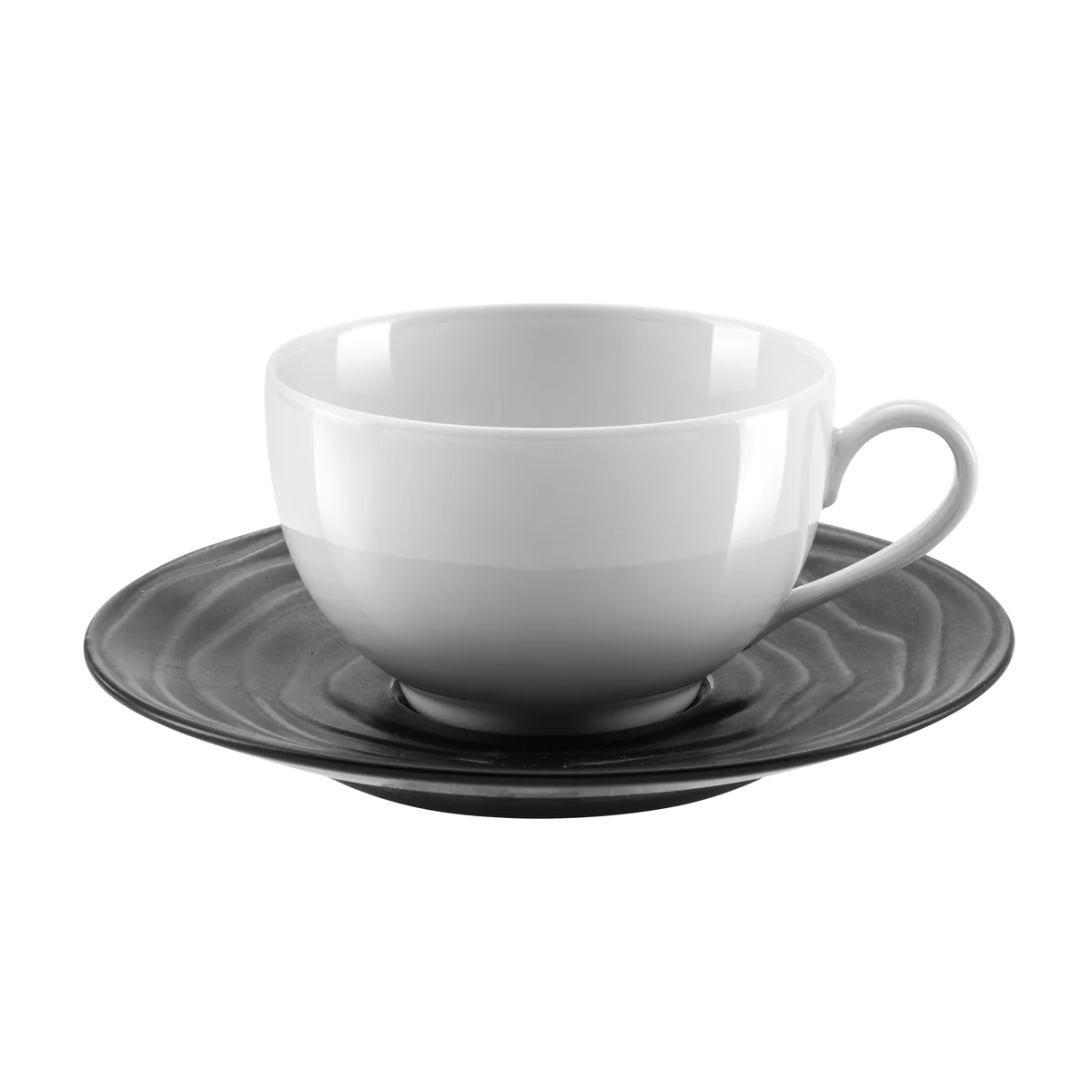 Escale Noir - Tasse et soucoupe thé 18 cl (lot de 6) Médard de Noblat