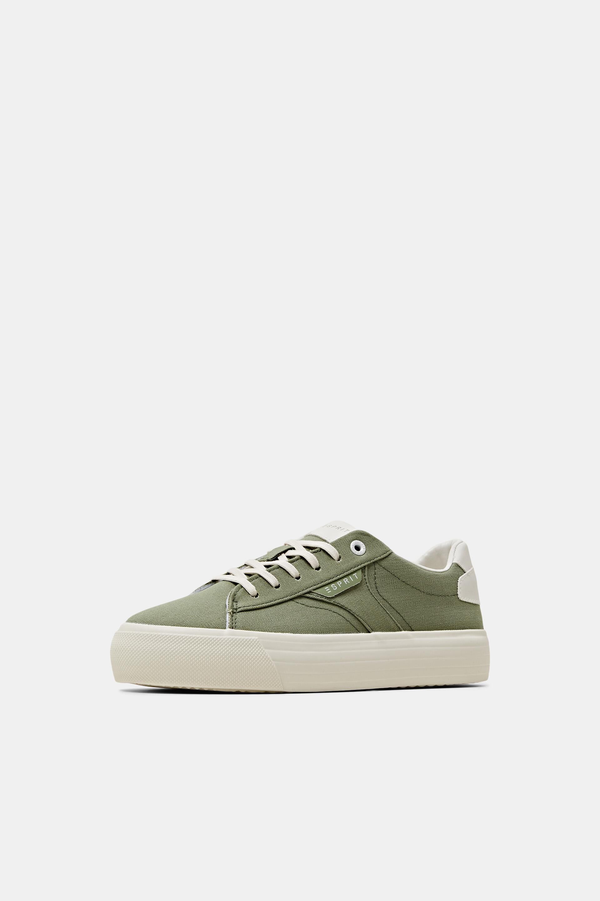 Sneakers en toile dotées d’une semelle à plateau