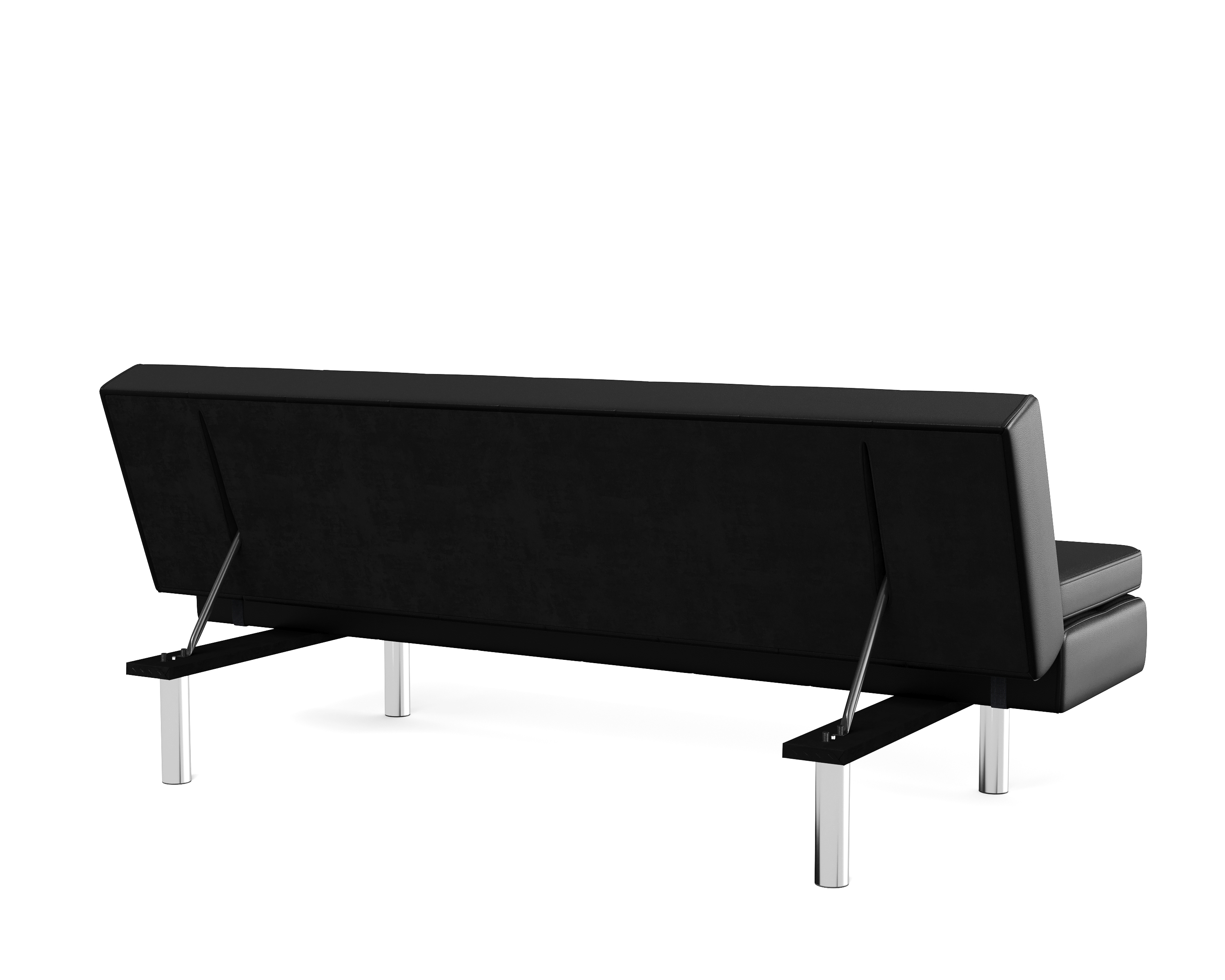 Schlafsofa Leder LENNY schwarz