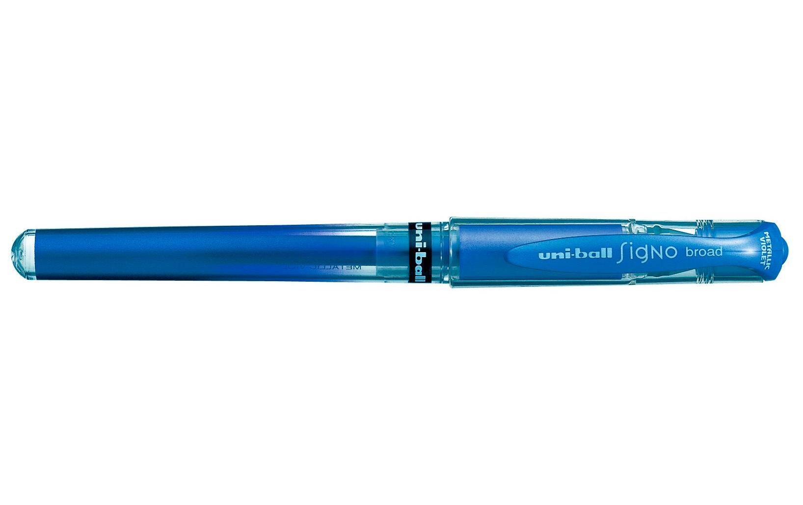 Gelschreiber uni-ball Signo broad 1 mm, Metallic BlauGelstift mit glänzendem Effekt