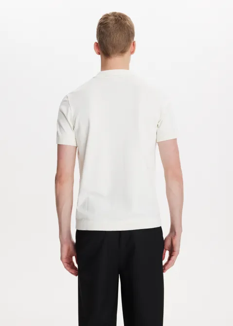 Polo met knoopsluiting off-white (WIT.O)