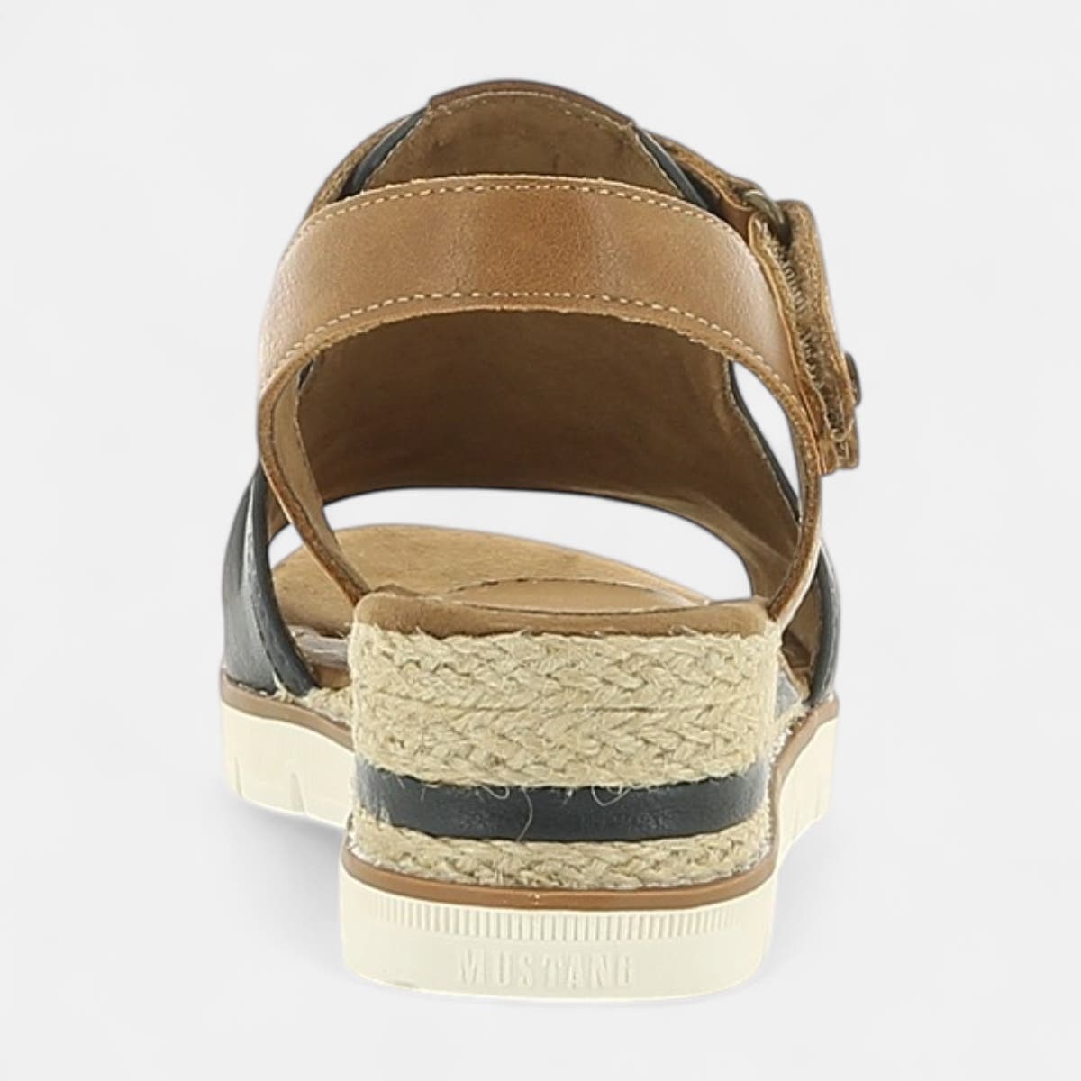 Sandales à talon compensé Femme bleu marine