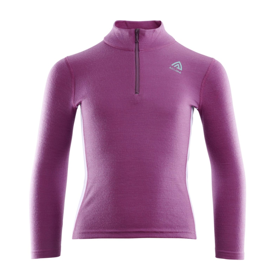 Aclima WarmWool Mockneck, Barn<br>Klassisk genser med høy hals og glidelås!