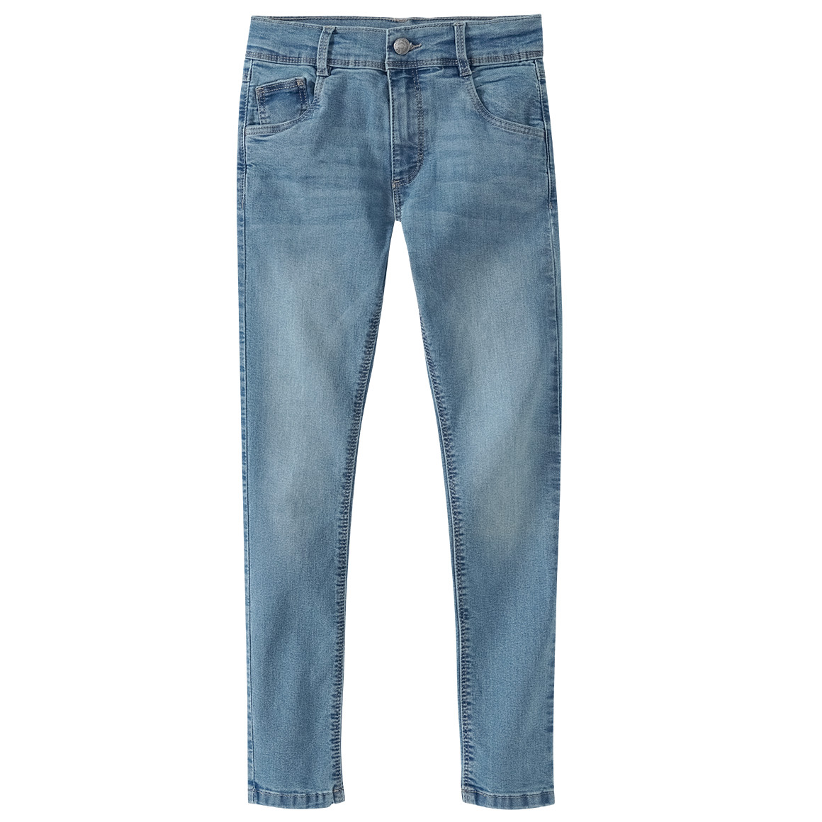 Famy 2 Jungen Skinny-Jeans im 5-Pocket-Style hellblau / dunkelblau