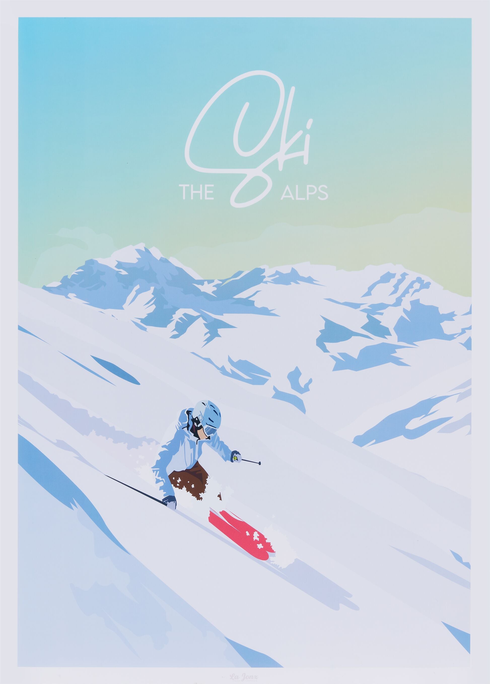 La Jonx SKI Poster - B: 50.0 cm x T: 0.1 cm x H: 70.0 cm