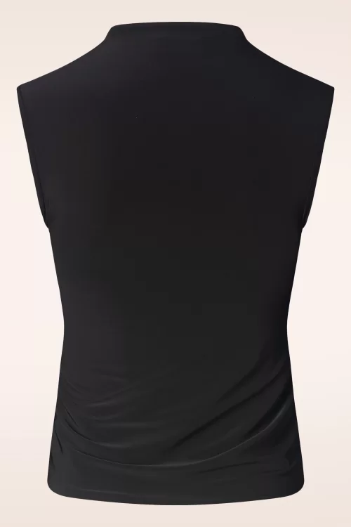 Vintage Chic for Topvintage Vive mouwloze slinky top in zwart