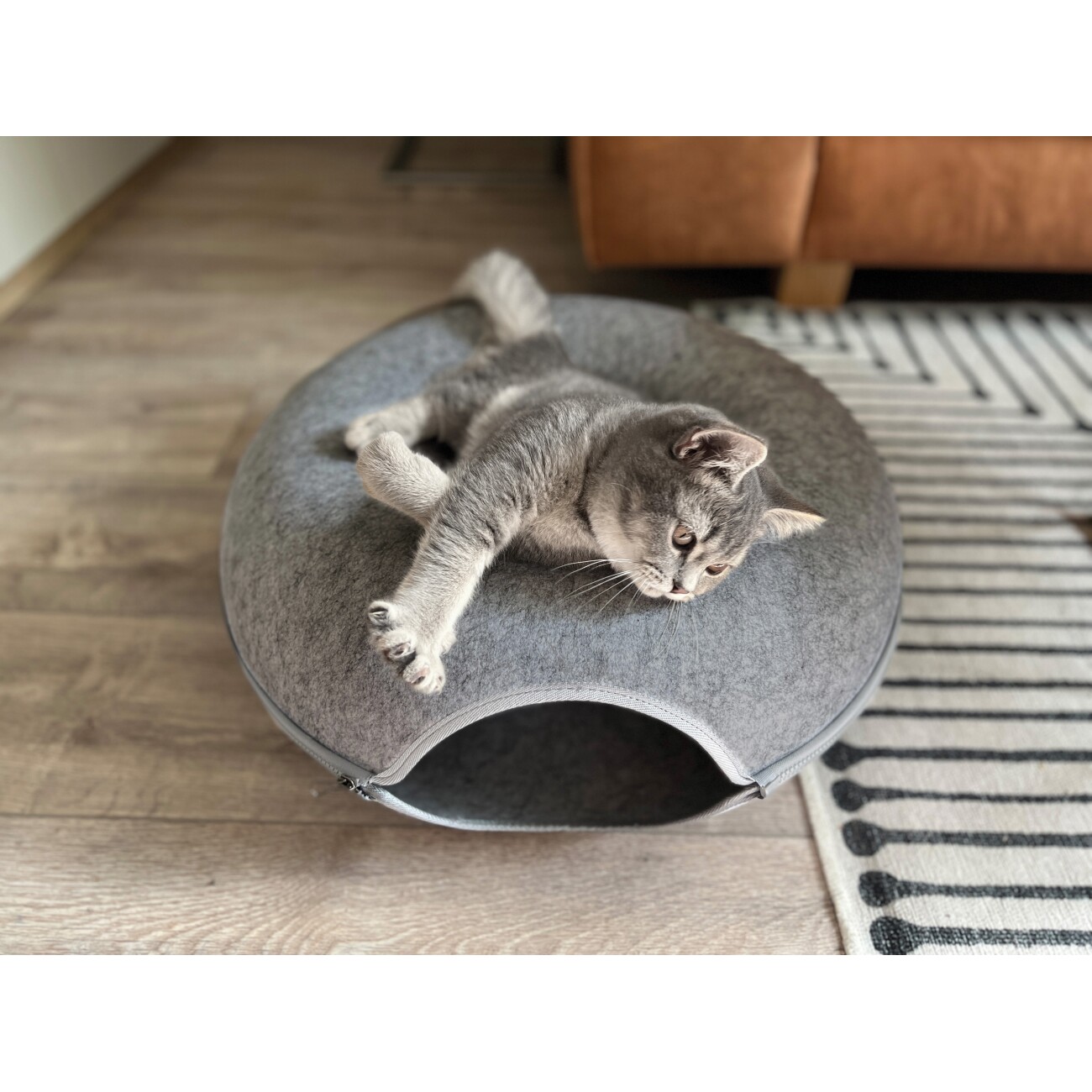 Aumüller Donut Katzentunnel 60 cm grau