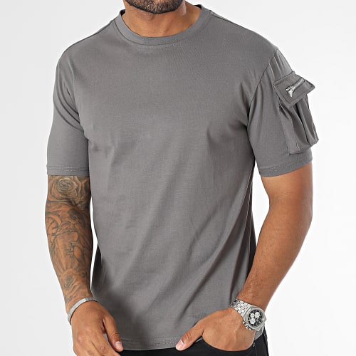 Tee Shirt A Poche Gris