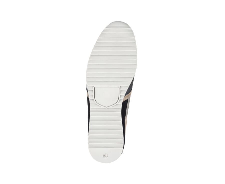 Sneakers homme cuir Navy et Beige - CORUNNA