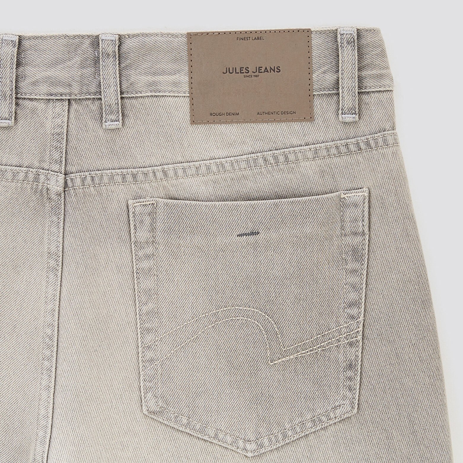 Jean relax en coton Gris moyen