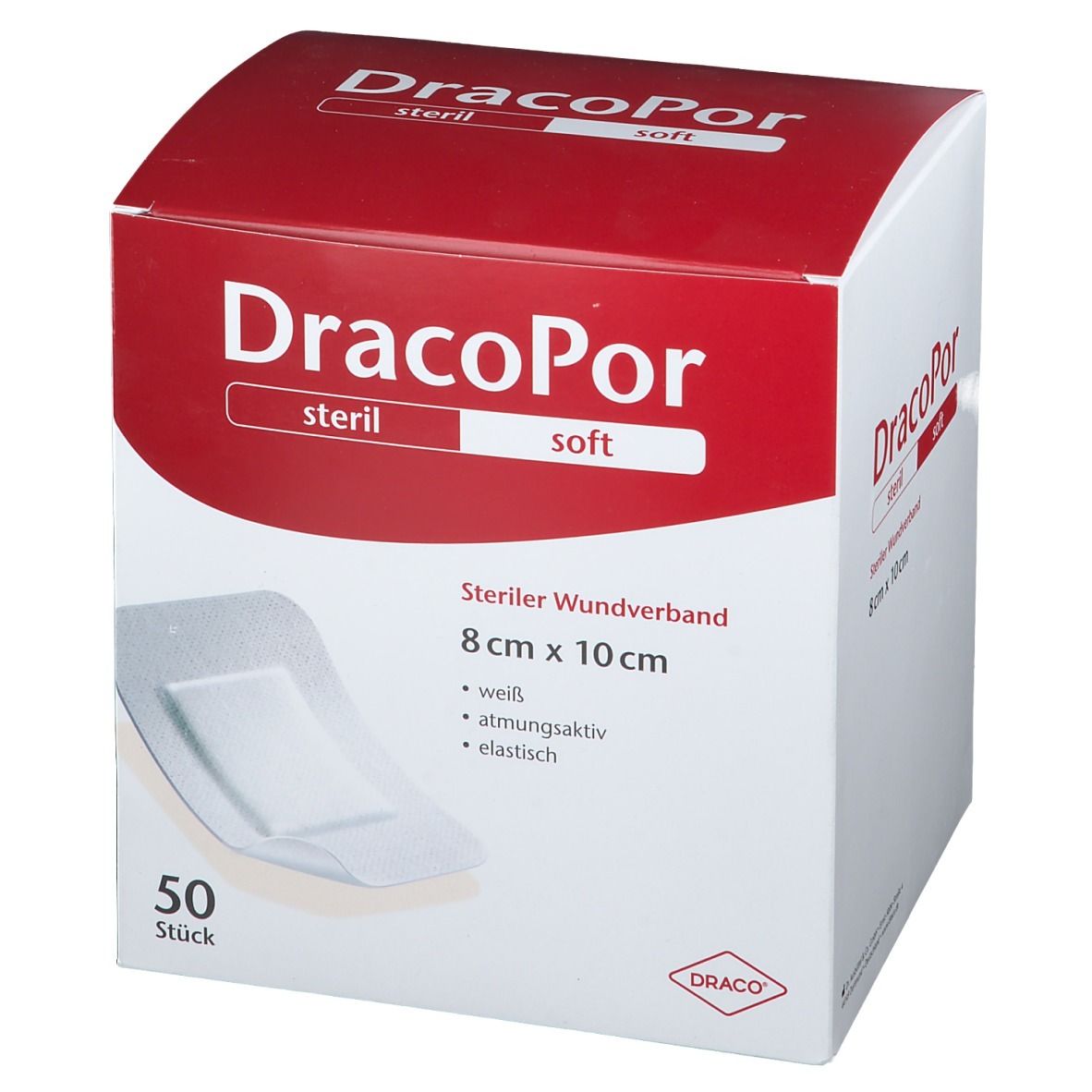 DracoPor Wundverband 8 cm x 10 cm steril