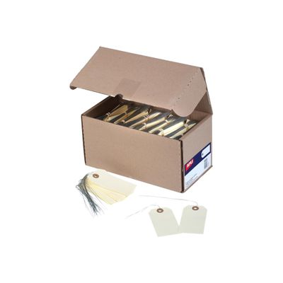 Apli Agipa - 1000 Etiquettes américaines avec fil de fer - 10 x 5,1 cm - crème