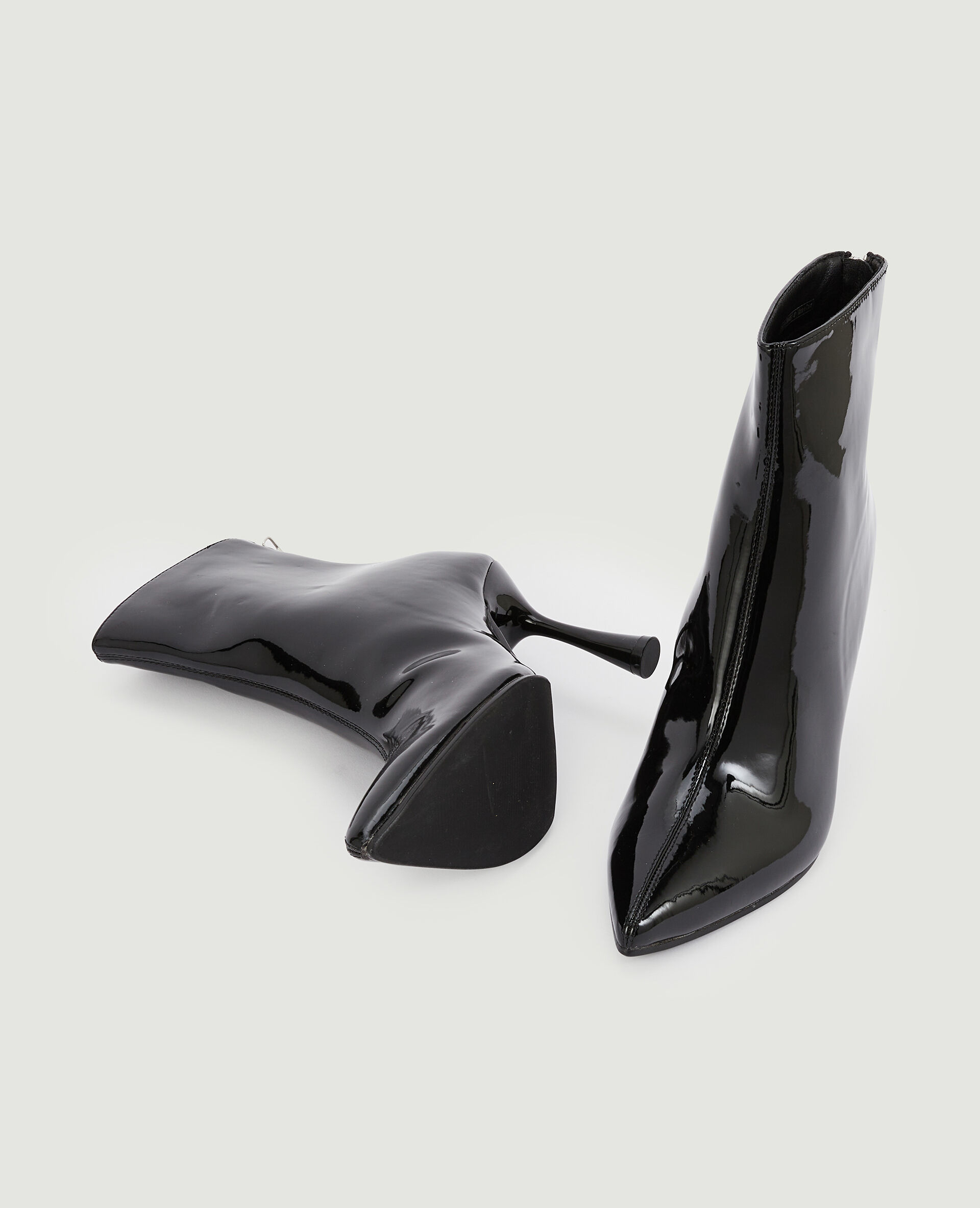 Boots pointues vernies - Noir
