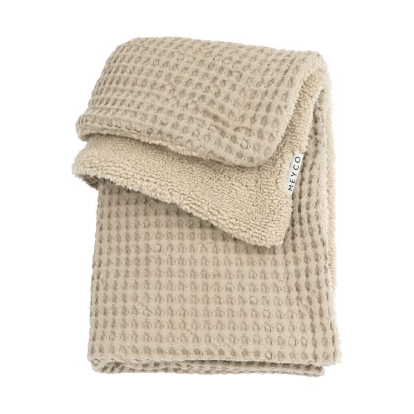 Meyco Wafel Teddy Ledikantdeken - 100 x 150 cm - Sand