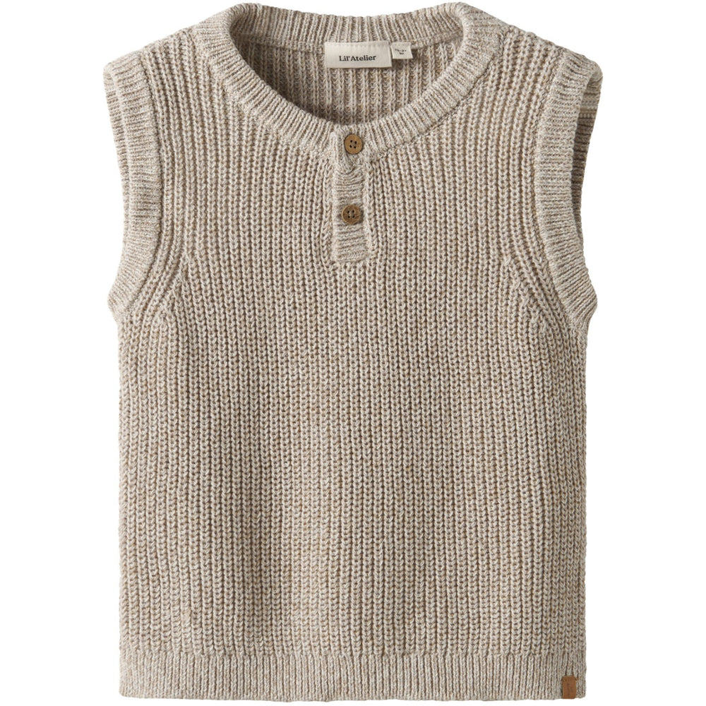 Køb Lil'Atelier Oxford Tan Melange Nmmrokko Strik Vest Lil