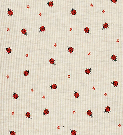 Name It Leggings - Rib - NmfDab - Peyote Melange m. Marienkäfer