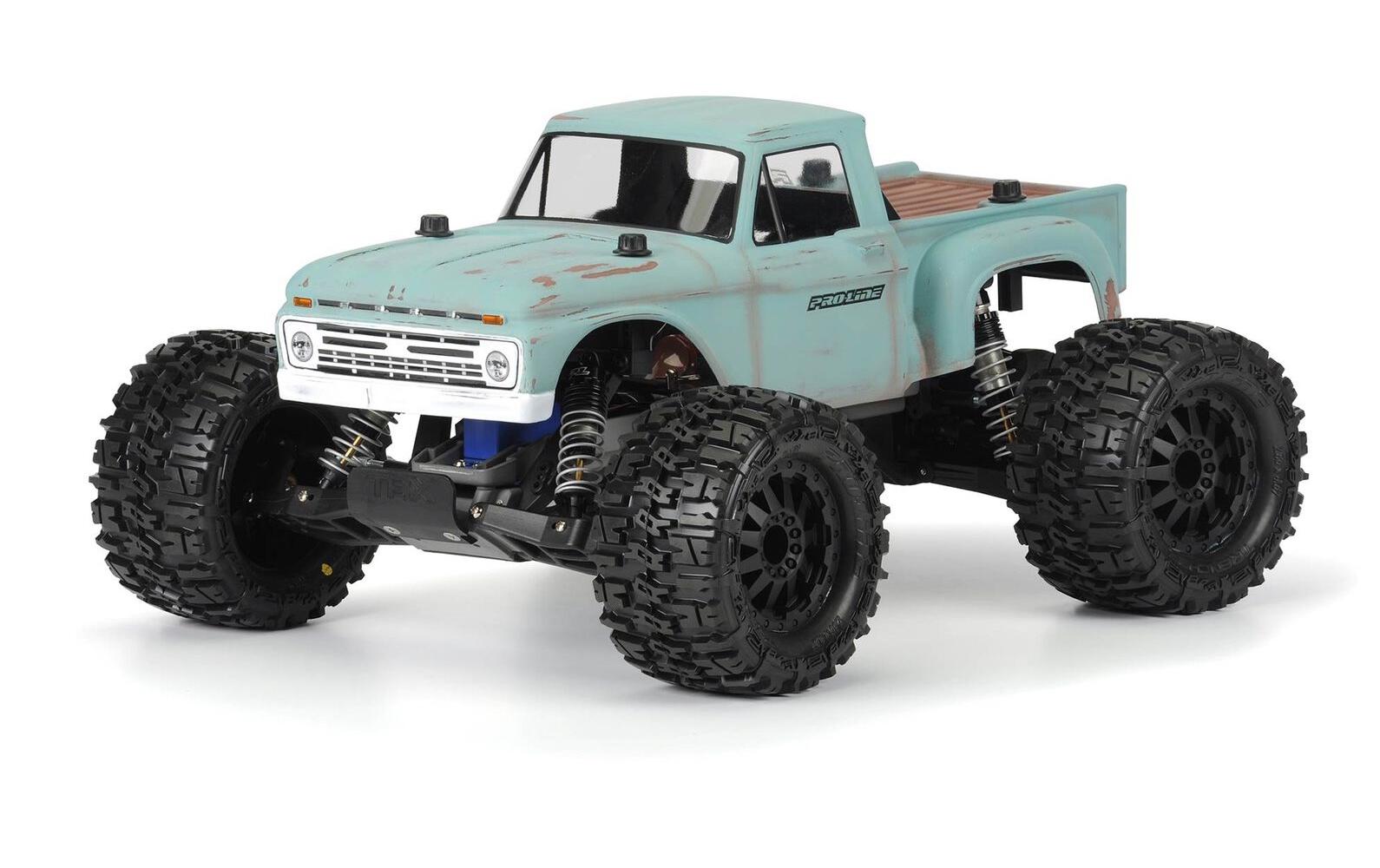 Karosserie Ford F-100 1966 unlackiert, 1:10Monster Truck Karosserie für Stampede