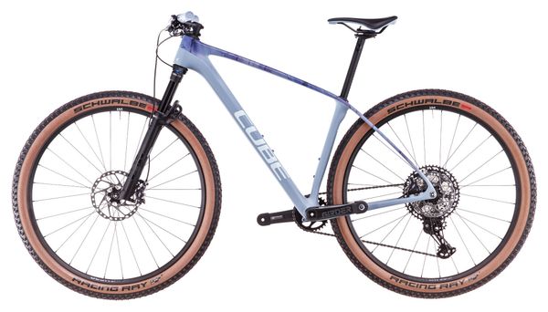 VTT Semi-Rigide Cube Reaction C:62 Race Shimano Deore XT 12V 29'' Bleu Pigeon Art 2025