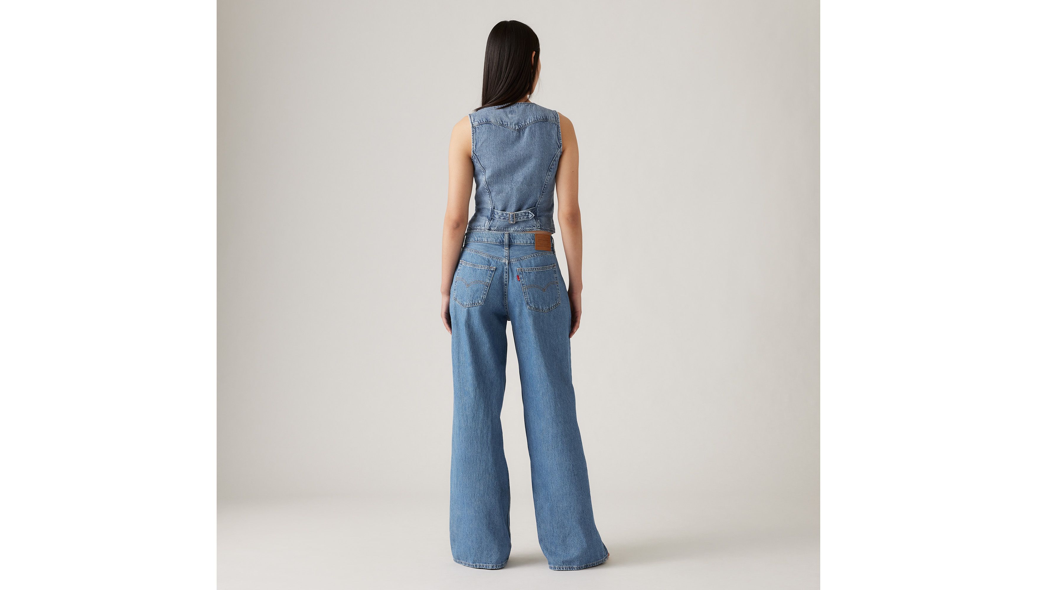 Jean Baggy Dad Wide Leg Lightweight - Cause And Effect - Bleu