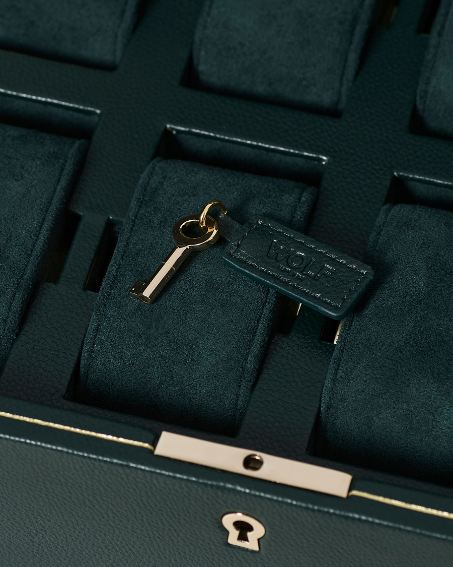 WOLF British Racing Green 8 Piece Watch Box