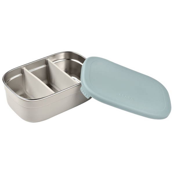 BeabaBeaba   Lunchbox inox samtgrau/baltischblau