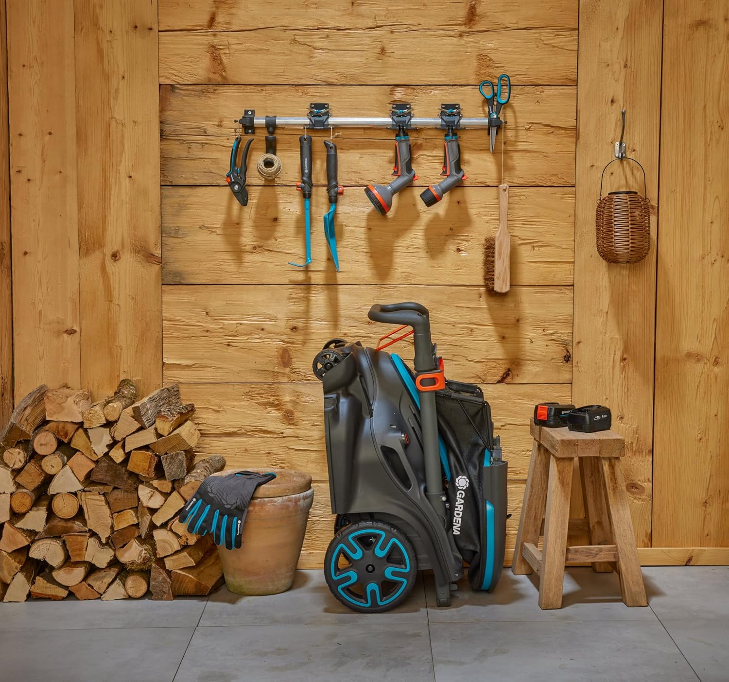 Gardena PowerMax Duo 46/36V Solo Akku-Rasenmäher, DuoBlade-Technologie, 46 cm Schnittbreite, Power for All-kompatibel, ergonomisches Design (14646-55)