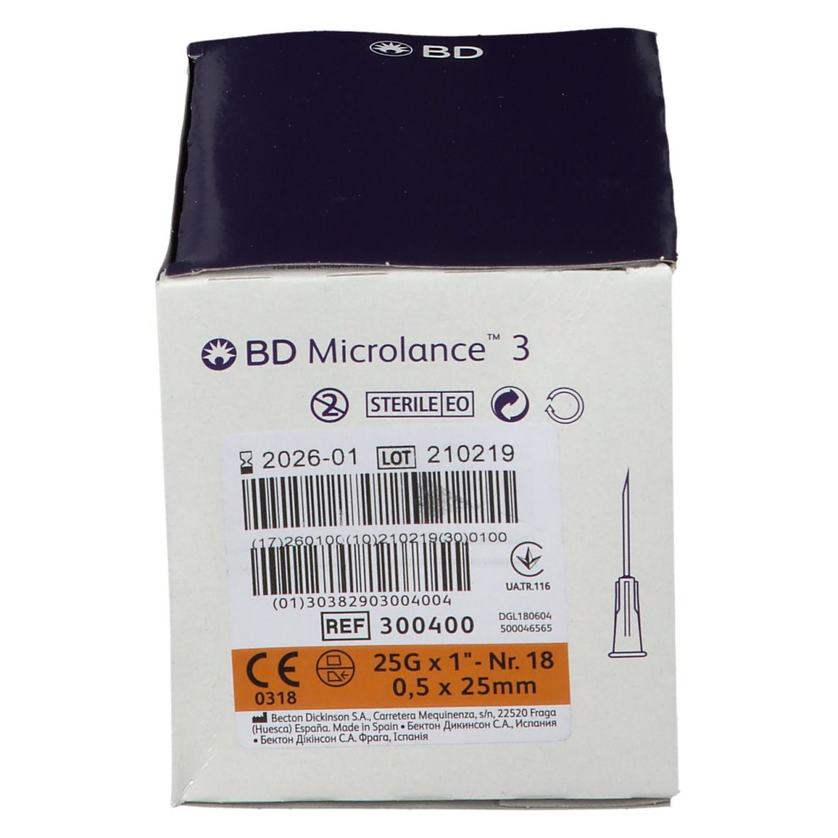 BD Microlance 3 Kanülen 25 G 1 0,5 x 25 mm
